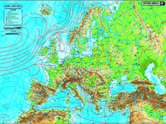 Harta fizico-geografica Europa, Aquila 50x70