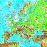 Harta fizico-geografica Europa, Aquila 50x70